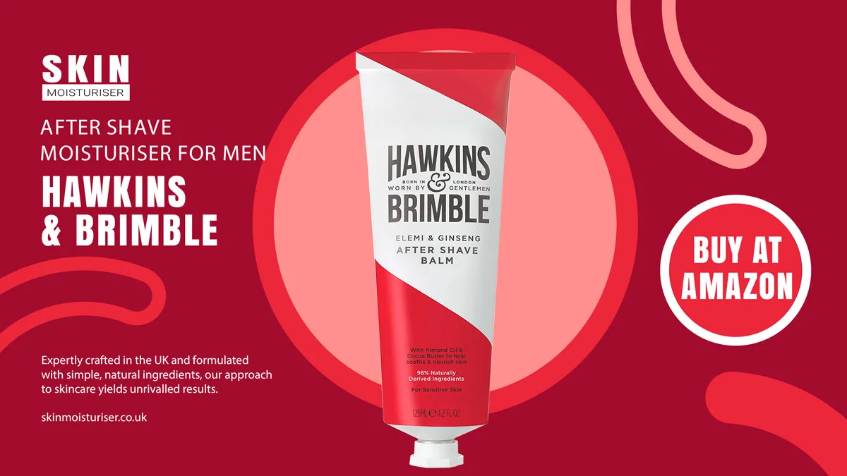 Hawkins & Brimble After Shave Balm for Men -125 ml Post Shaving Cocoa, Almond & Olive Oil Moisturising Skin Protection | Premium British Grooming & Skincare with Natural Ingredients (Post Shave Balm)